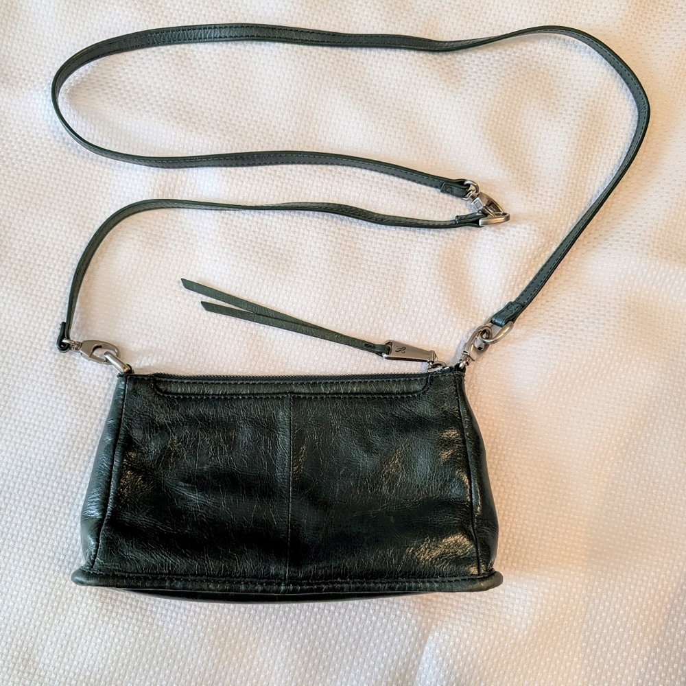HOBO Dark Green Leather Crossbody Bag